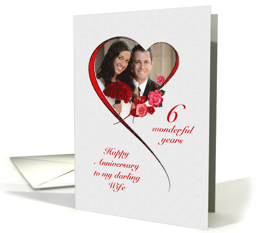 Romantic 6th Wedding Anniversary for Wife card (1534500)