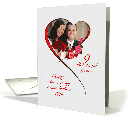 Romantic 9th Wedding Anniversary for Wife card (1534580)