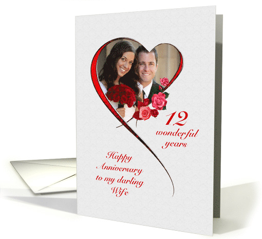 Romantic 12th Wedding Anniversary for Wife card (1534632)