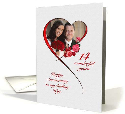 Romantic 14th Wedding Anniversary for Wife card (1534636)