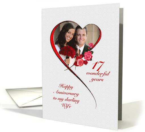 Romantic 17th Wedding Anniversary for Wife card (1534644)
