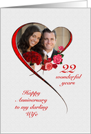 Romantic 22nd Wedding Anniversary for Wife card