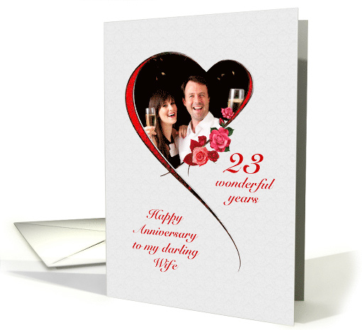Romantic 23rd Wedding Anniversary for Wife card (1534728)
