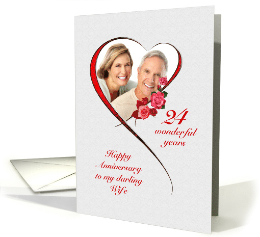 Romantic 24th Wedding Anniversary for Wife card (1534732)