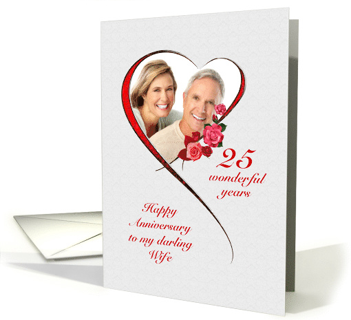 Romantic 25th Wedding Anniversary for Wife card (1534734)