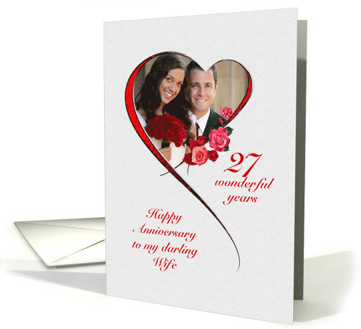 Romantic 27th Wedding Anniversary for Wife card (1534740)