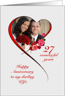 Romantic 27th Wedding Anniversary for Wife card