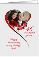 Romantic 46th Wedding Anniversary for Wife card