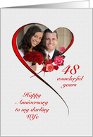 Romantic 48th Wedding Anniversary for Wife card