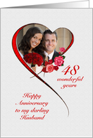 Romantic 48th Wedding Anniversary for Husband card