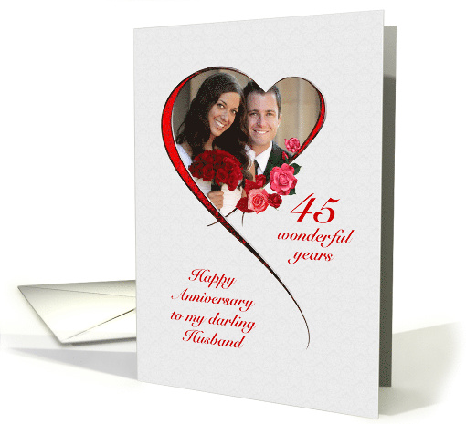 Romantic 45th Wedding Anniversary for Husband card (1535326)