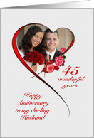 Romantic 45th Wedding Anniversary for Husband card