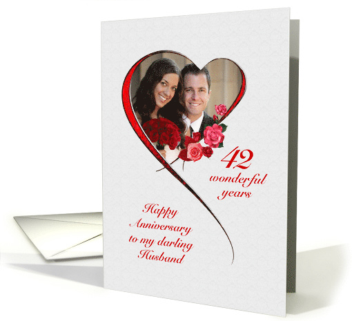 Romantic 42nd Wedding Anniversary for Husband card (1535356)