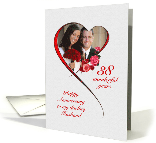 Romantic 38th Wedding Anniversary for Husband card (1535366)