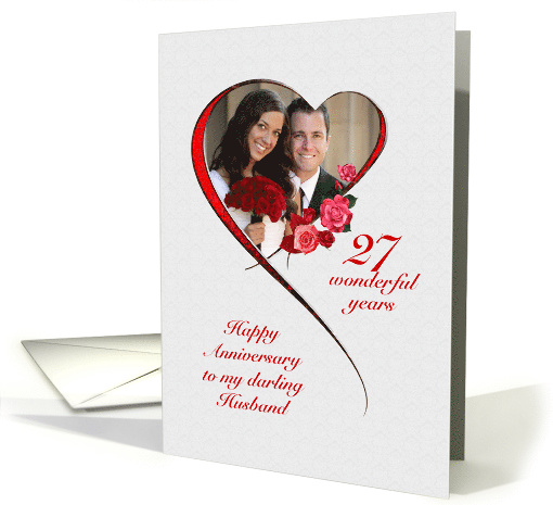 Romantic 27th Wedding Anniversary for Husband card (1535592)