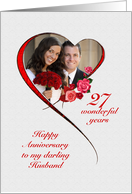 Romantic 27th Wedding Anniversary for Husband card
