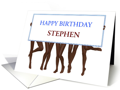 Birthday Custom Name with Women Holding Banner and Sexy... (1538192)