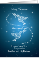 Brother and his Fiancee, Doves of Peace Christmas card