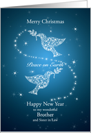 Brother and Sister-in-Law, Doves of Peace Christmas card