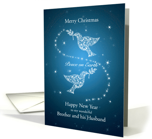 Brother and his Husband, Doves of Peace Christmas card (1542838)