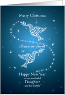 Daughter and her Family, Doves of Peace Christmas card