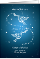 Grandfather,Doves of Peace Christmas card