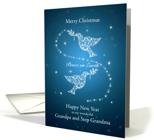 Grandpa and Step Grandma, Doves of Peace Christmas card (1543230)