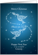 Granny, Doves of Peace Christmas card