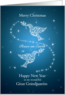 Great Grandparents, Doves of Peace Christmas card