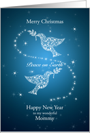 Mommy, Doves of Peace Christmas card