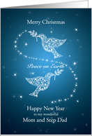 Mom and Step Dad, Doves of Peace Christmas card
