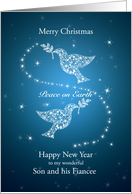 Son and his Fiancee, Doves of Peace Christmas card