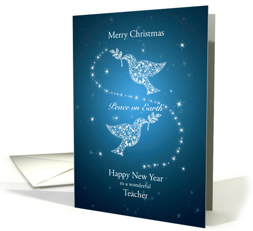 Teacher, Doves of Peace Christmas card (1546782)