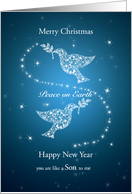 Like a Son To Me, Doves of Peace Christmas card