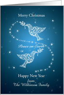 Add your name, Doves of Peace Christmas card