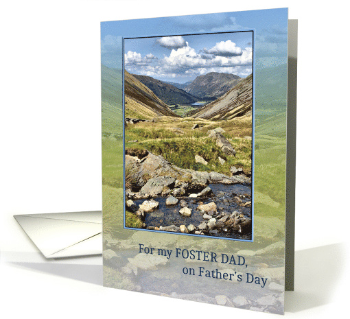 Foster Dad, on Father's Day, Mountain Landscape card (1555010)