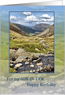 Son-in-Law,Birthday, Mountain Landscape card