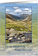 Neighbor,Birthday, Mountain Landscape card