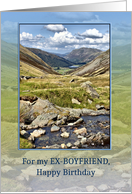 Birthday for an Ex-Boyfriend featuring a Mountain Landscape card