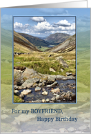 Birthday for a Boyfriend featuring a Mountain Landscape card