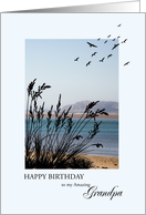 Grandpa Birthday, Seaside Scene card