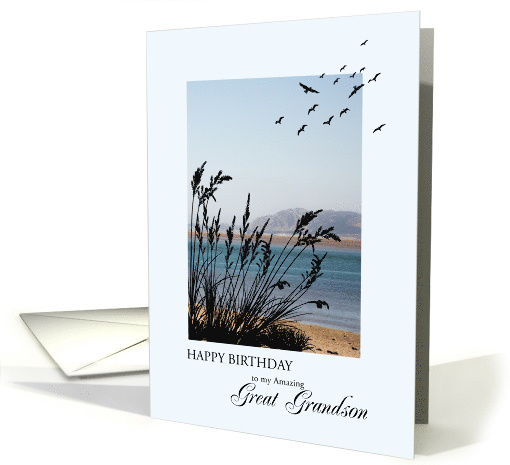 Great Grandson Birthday, Seaside Scene card (1565402)