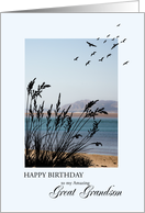 Great Grandson Birthday, Seaside Scene card