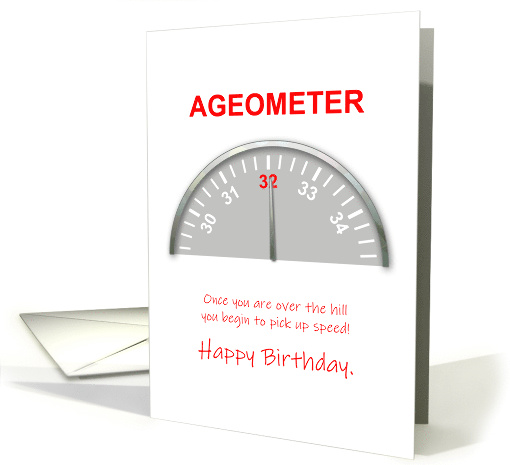 32nd Birthday, Ageometer Reading card (1567136)
