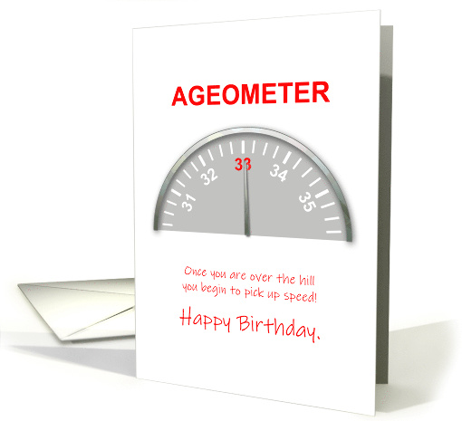 33rd Birthday, Ageometer Reading card (1567138)