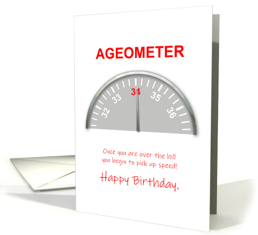 34th Birthday, Ageometer Reading card (1567140)