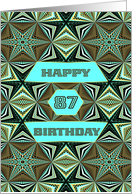 87th Birthday, Stylish Modern card
