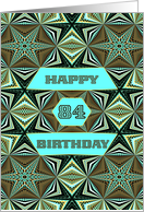 84th Birthday, Stylish Modern card