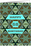 68th Birthday, Stylish Modern card