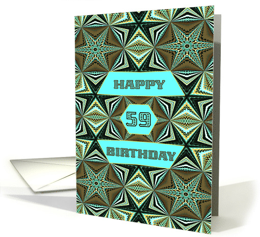 59th Birthday, Stylish Modern card (1574084)